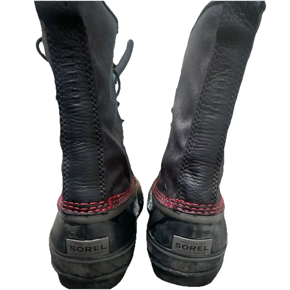 Sorel NM1560 Mens 12 Waterproof Winter Snow Boots Black Insulated Lace Up
